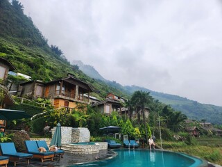Fototapeta na wymiar Nature resort in vietnam, sapa