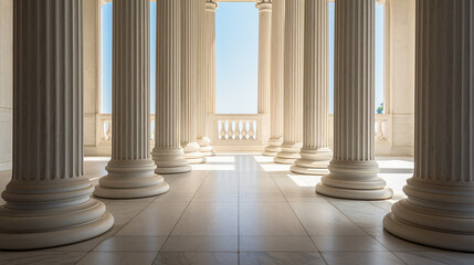 columns at the US supreme court - obrazy, fototapety, plakaty
