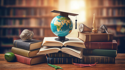 education knowledge learning study abroad international - obrazy, fototapety, plakaty