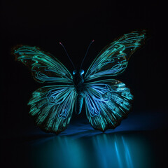 bioluminescent butterfly neon lighting13