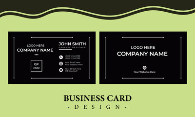 Double-sided Simple and Clean business card vector design template