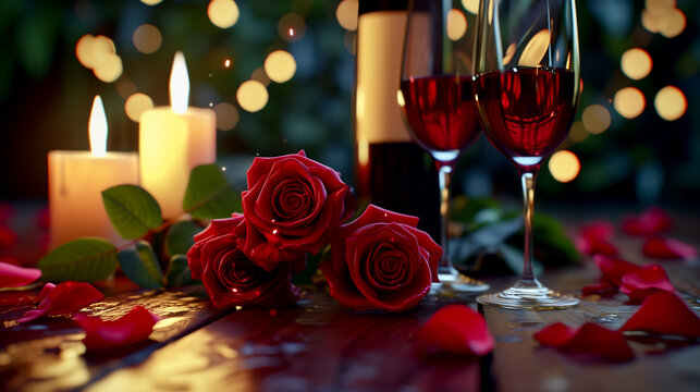 Candles roses wine couple in love,3d, colos+ realistic,8k --ar 16:9 --style raw --v 6 Job ID: 4b129ed0-f4d7-4d02-8d40-c50ce92bfce0