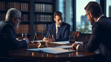 businessman and male lawyer consult having team meeting