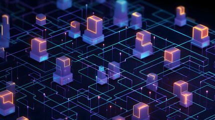 Blockchain Connections: Interlinked Blocks in a Decentralized Network