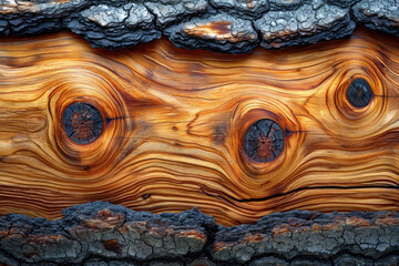 A close up of a piece of Douglas fir wood, generative ai