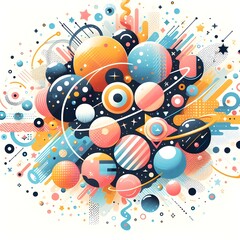 Explosive Geometric Abstract Background