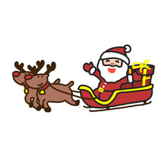 santa claus with reindeer