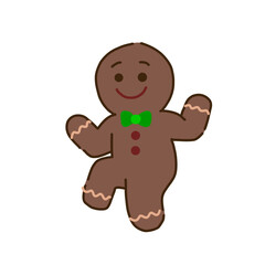 gingerbread man isolated on white