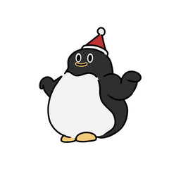 penguin on a white background vector
