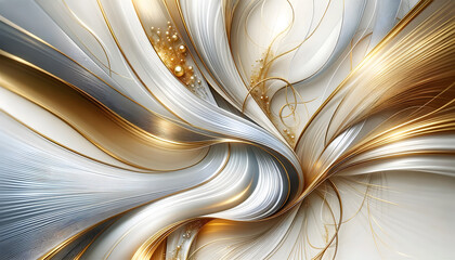 Golden Elegance, Abstract designs featuring smooth golden sphere polygon lines on a background. A Symphony of Spheres and Waves in Gold and Blue Color