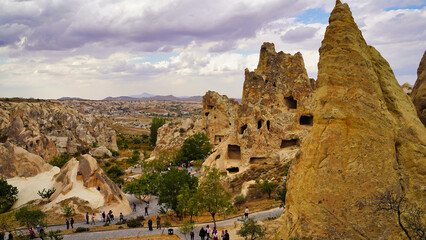Goreme open air museum is a vast complex of monastic settlements and rock-cut churches in Goreme,a...