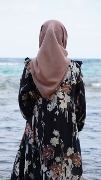 Indonesian vacation on pangi beach in the afternoon. Pangi is one of  beach in Blitar, East Java