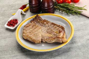 Grilled pork neck juicy steack