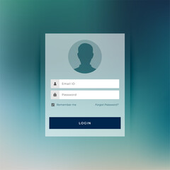 secure login page form template with username and password design