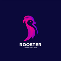 rooster logo business colorful gradient design
