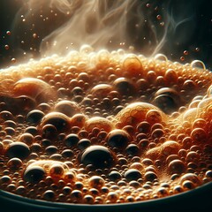 coffee foam close up image