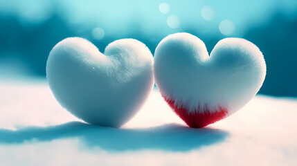 Fototapeta premium Valentine's Day, love and romance background, background with heart shapes