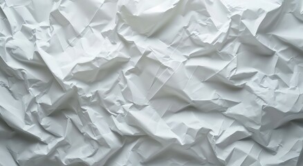 Obraz premium White crumpled paper background. Texture of crumpled paper.