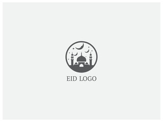 premium eid mubarak logo design vector, vector and illustration,