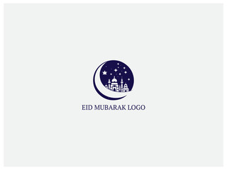 premium eid mubarak logo design vector, vector and illustration,