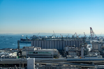 神奈川県横浜市磯子　丘陵からの風景