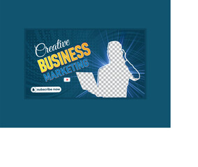 Modern and professional business you-tube thumbnail design.