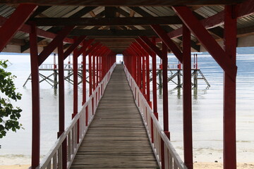 beautiful pier on the beach