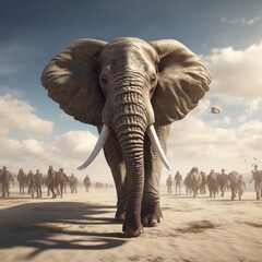 Best ever nice biggest elephant image Generative AI