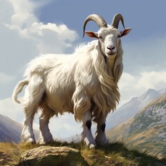Obraz premium Best ever nice biggest goat image Generative AI