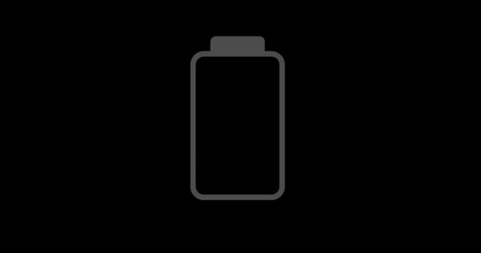 animasi charge battery black background