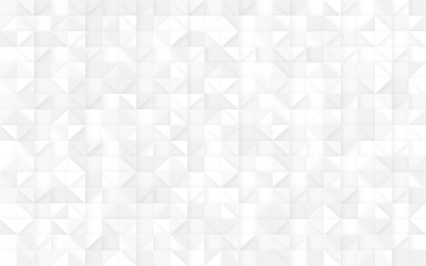 White abstract triangle geometric background for you amazing design. Grey mosaic background. Empty place for your presentation or headline. White texture.