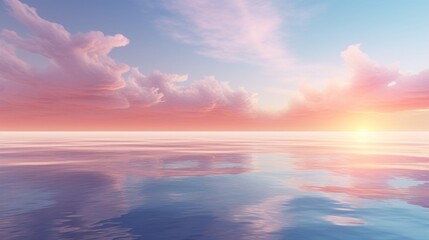 Fototapeta na wymiar a visually calming and enchanting background reminiscent of a soft sunset over a calm ocean, radiating a sense of peace and relaxation.