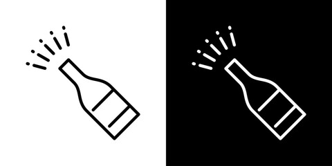 シンプルなシャンパンボトルアイコン