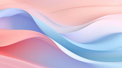 a colorful waves of different colors pastel with smooth lines, futuristic wavy illustration. Generative AI