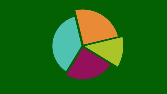 Animated footage of a multicolored diagram, with a green screen background. Perfect for, presentations, winning, giving ideas, etc.