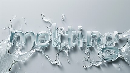 the creative and dynamic aspect of a melting text effect. - obrazy, fototapety, plakaty