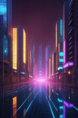 Fototapeta na wymiar Cyberpunk City