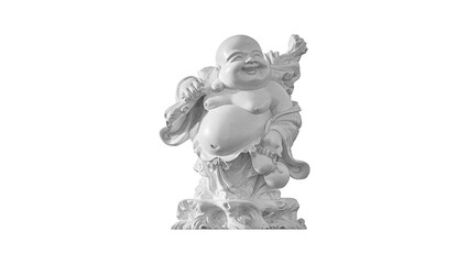Bodhisatva Maitreya 3d Render, 3d Illustration in white background