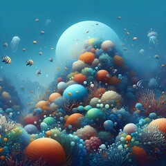 Fototapeta premium Under Water Background