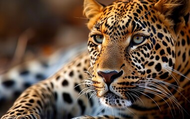 Obraz premium Wildlife photography of leopards in their natural habitat.