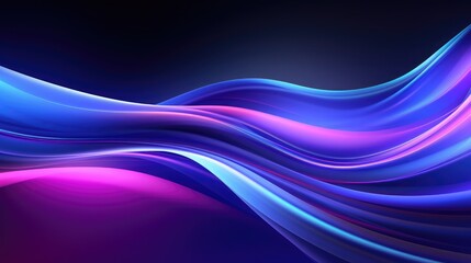 Obraz premium Abstract neon blue and purple glowing lines abstract background