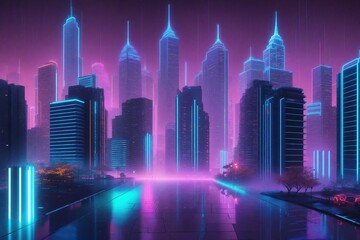 Obraz premium Cyberpunk City