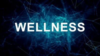 Animated futuristic texts about Yoga Retreats, Meditation and Wellness services