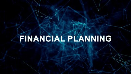 Animated futuristic texts about Tax Consultation, tax preparation and financial planning services