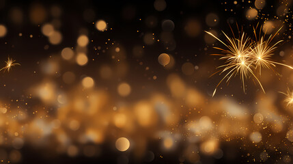 Fototapeta premium Beautiful fireworks background at night for holiday decoration
