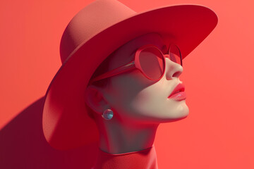 3D portrait of a high fashion woman	