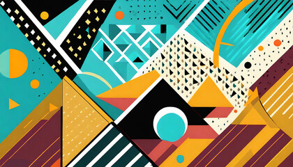 Abstract geometric colorful background