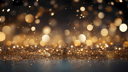 Happy New Year, burning fireworks with bokeh light background