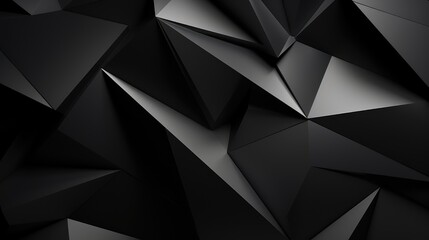 sleek black and white abstract polygonal surface texture. perfect for luxurious branding and creative projects - obrazy, fototapety, plakaty