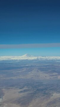 the view of tallest mountain peak in iran, Damavand Peak and mountains in north of iran